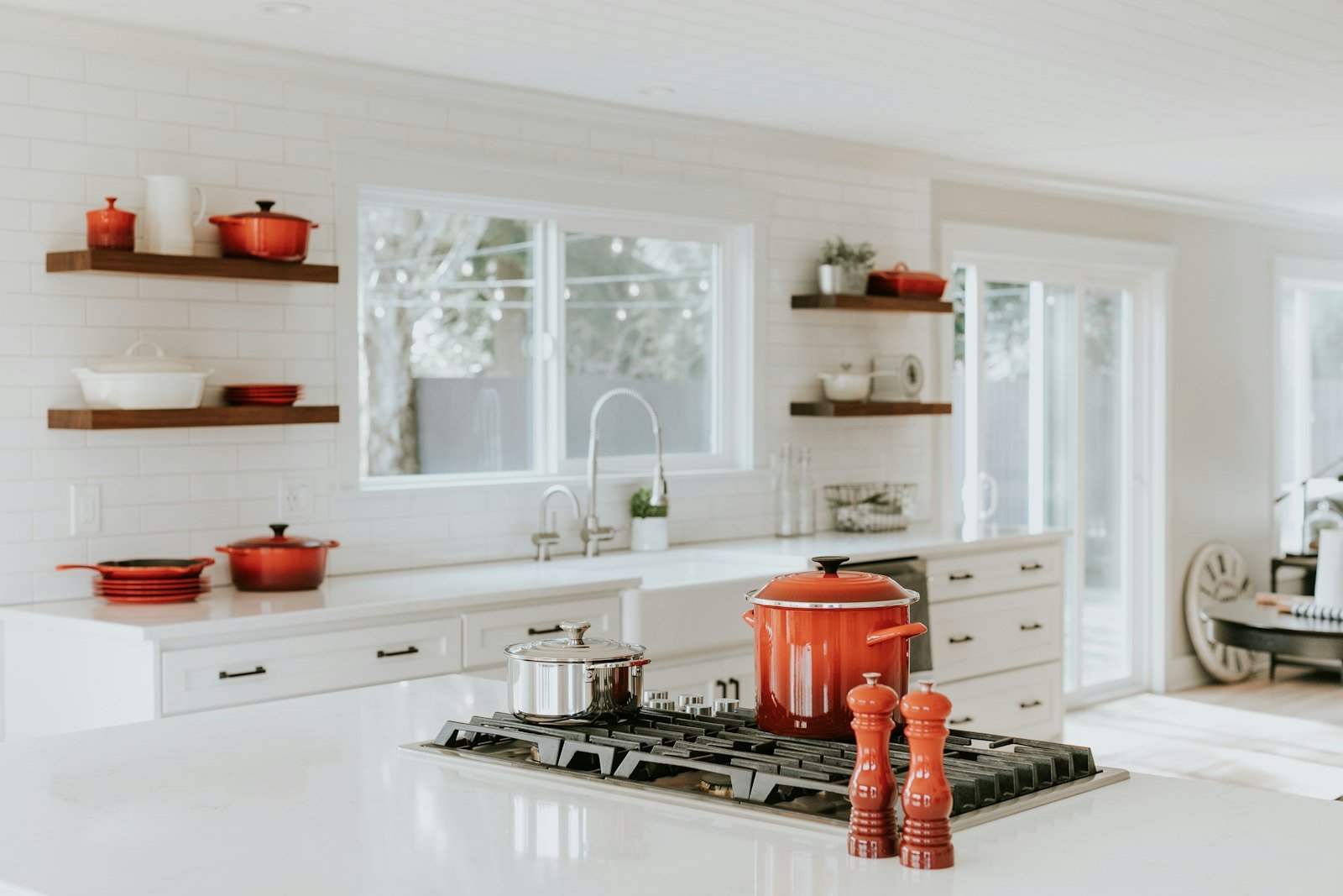Newly remodeled kitchen with modern cabinetry